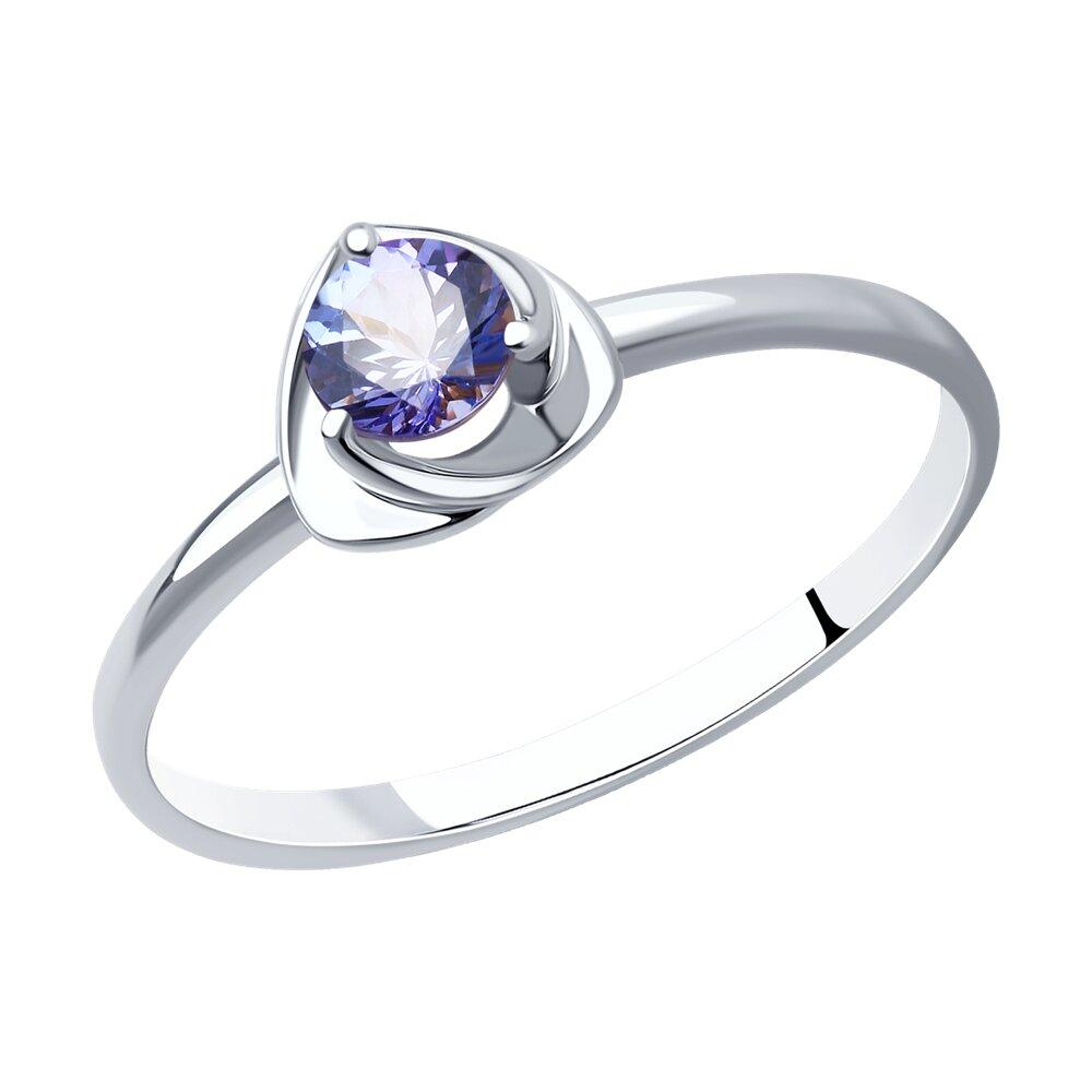 Кольцо из серебра с танзанитом - видео на модели