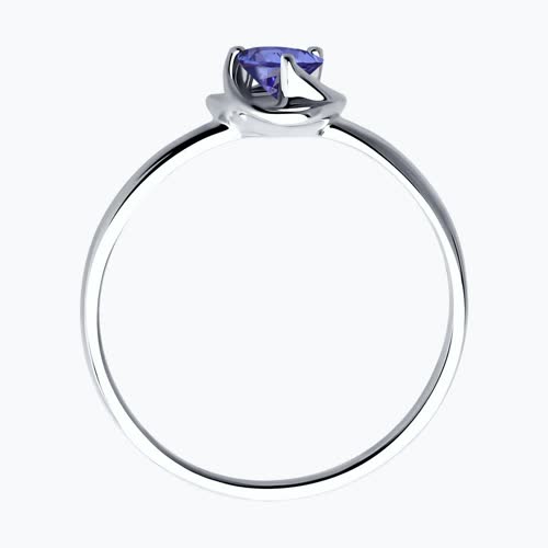 Кольцо из серебра с танзанитом из серебро — вид 3