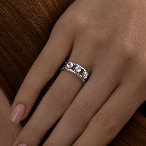 Кольцо из серебра с топазами из серебро — вид 3