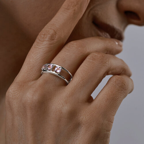 Кольцо из серебра с аметистами из серебро — вид 3