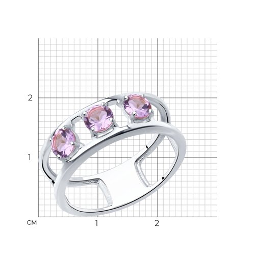 Кольцо из серебра с аметистами из серебро — вид 5