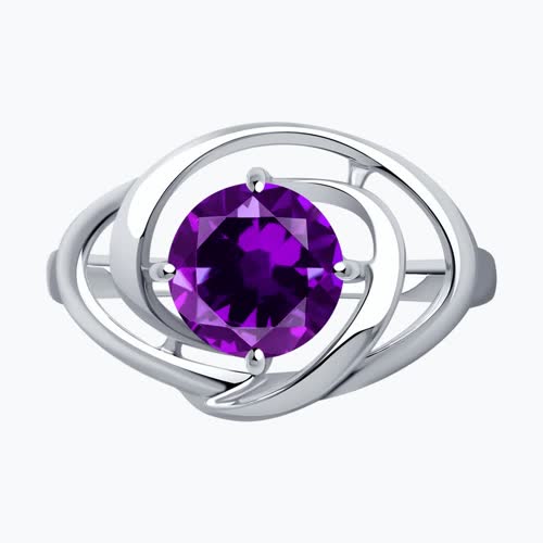 Кольцо из серебра с ситаллом из серебро — вид 2