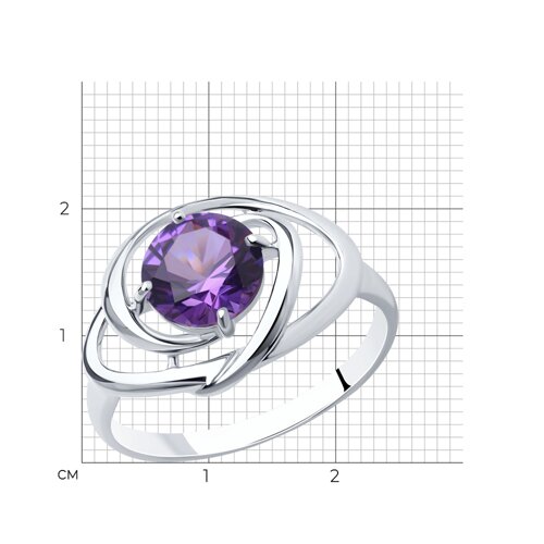 Кольцо из серебра с ситаллом из серебро — вид 5