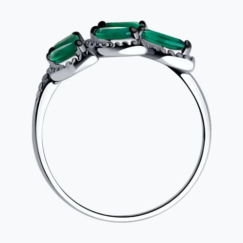 Кольцо из серебра с агатами из серебро — вид 2