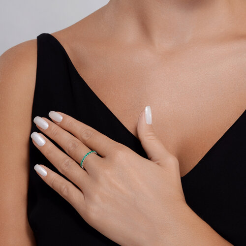 Кольцо из серебра с агатами из серебро — вид 3