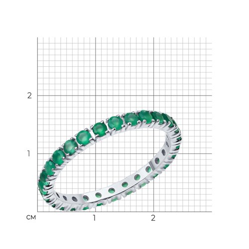 Кольцо из серебра с агатами из серебро — вид 4