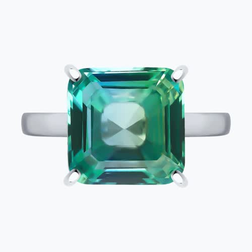 Кольцо из серебра с ситаллом из серебро — вид 2