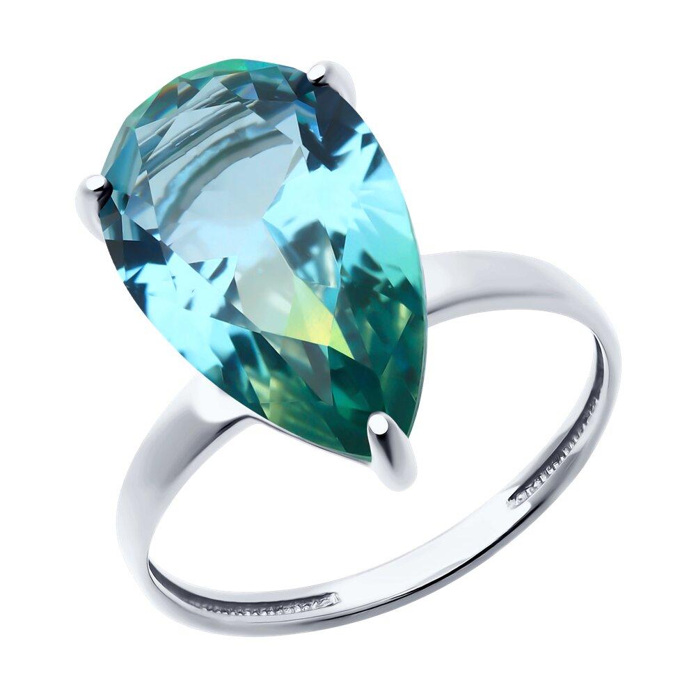 Кольцо из серебра с ситаллом - видео на модели