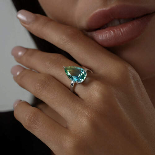 Кольцо из серебра с ситаллом из серебро — вид 3