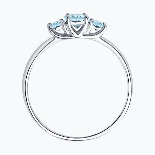 Кольцо из серебра с топазами из серебро — вид 2