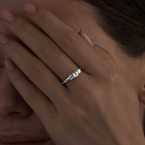 Кольцо из серебра с топазами из серебро — вид 3