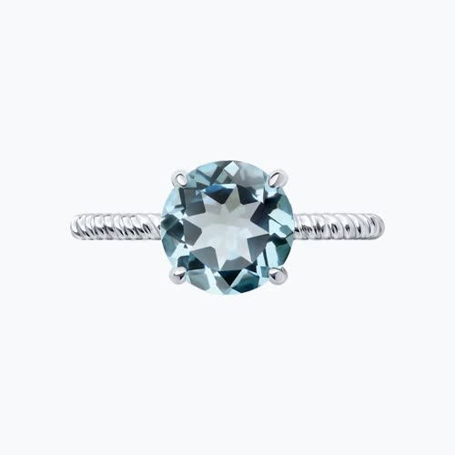 Кольцо из серебра с топазом из серебро — вид 2