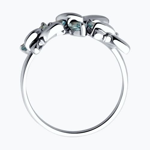 Кольцо из серебра с топазами из серебро — вид 3