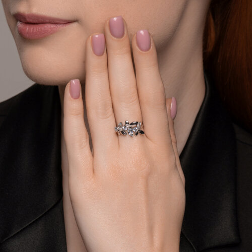 Кольцо из серебра с топазами из серебро — вид 4