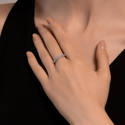 Кольцо из серебра с топазами и фианитами из серебро — вид 4