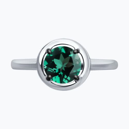 Кольцо из серебра с турмалином из серебро — вид 2