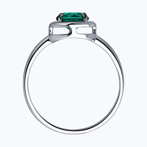 Кольцо из серебра с турмалином из серебро — вид 3