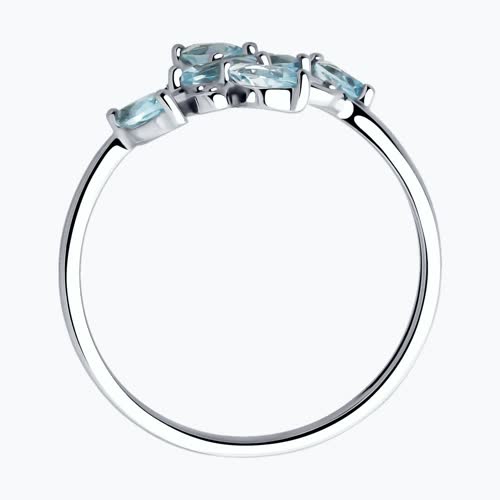 Кольцо из серебра с топазами и фианитами из серебро — вид 3