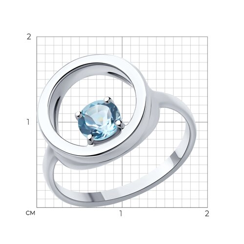 Кольцо из серебра с топазом из серебро — вид 5