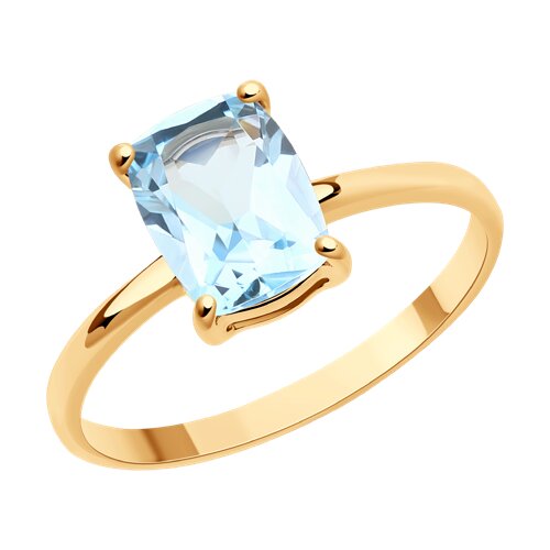 Кольцо из золочёного серебра с топазом - видео