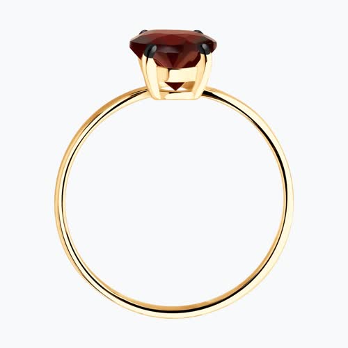 Кольцо из золочёного серебра с гранатом из серебро — вид 3