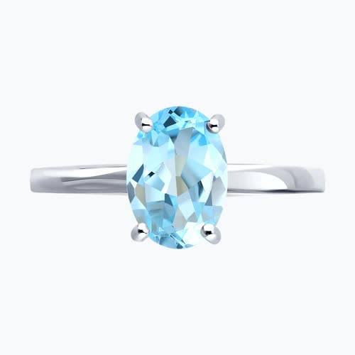 Кольцо из серебра с топазом из серебро — вид 2