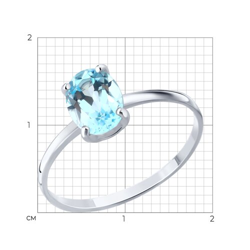 Кольцо из серебра с топазом из серебро — вид 6