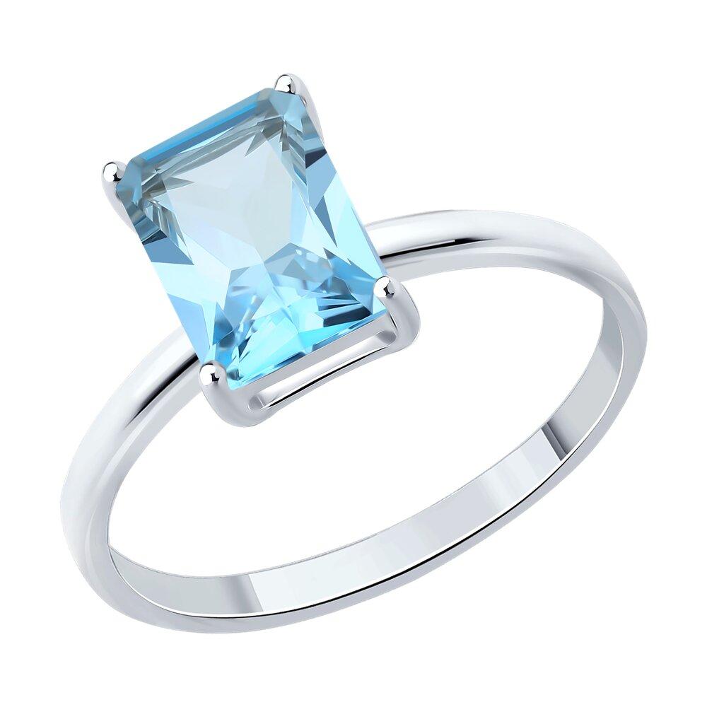 Кольцо из серебра с топазом - видео на модели