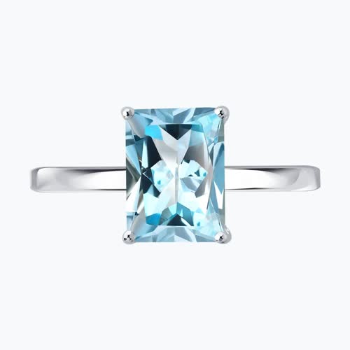 Кольцо из серебра с топазом из серебро — вид 2