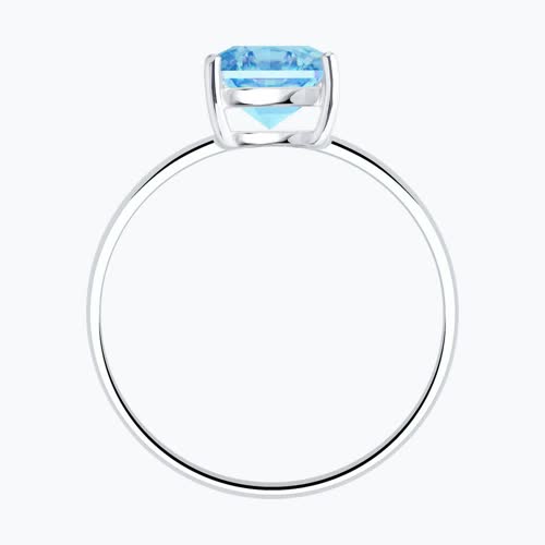 Кольцо из серебра с топазом из серебро — вид 3