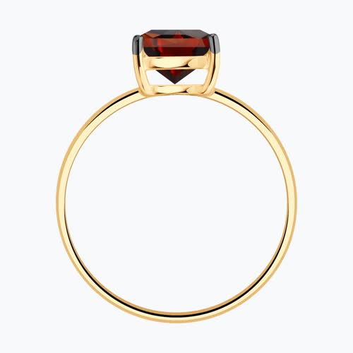 Кольцо из золочёного серебра с гранатом из серебро — вид 2