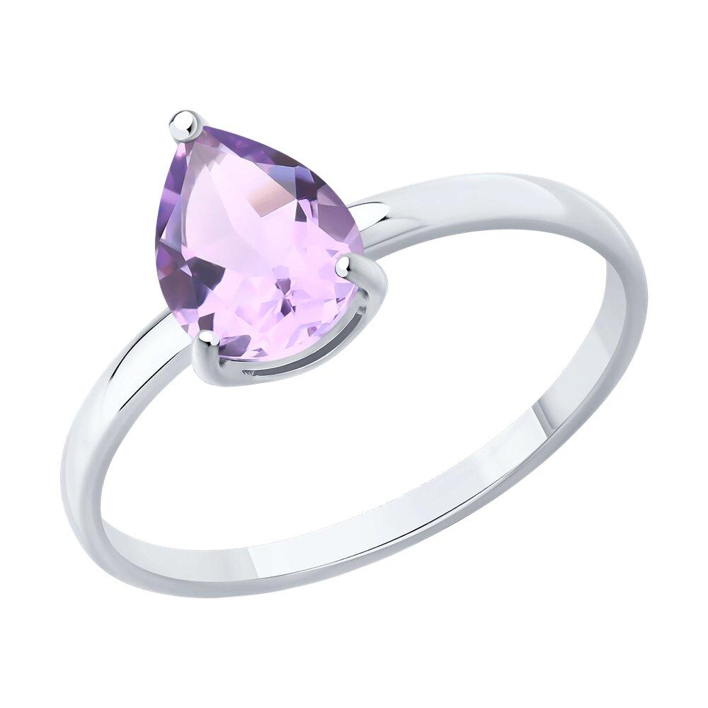 Кольцо из серебра с аметистом - видео на модели