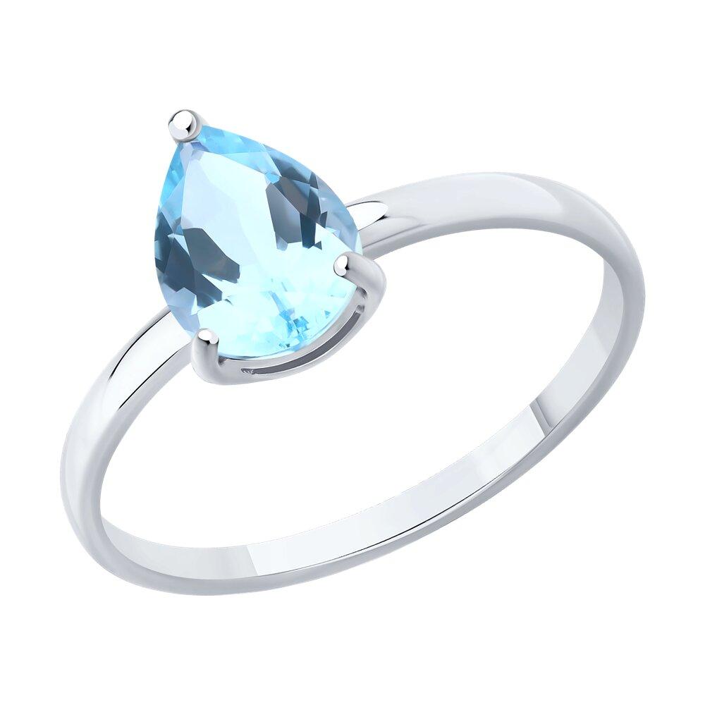 Кольцо из серебра с топазом - видео на модели