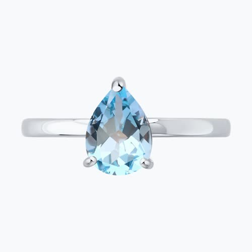 Кольцо из серебра с топазом из серебро — вид 3