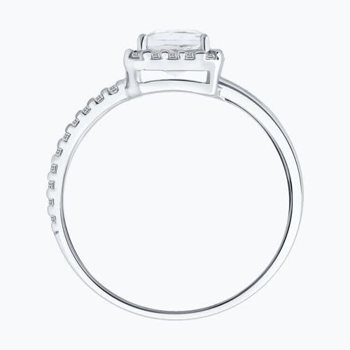 Кольцо из серебра с горным хрусталем и фианитами из серебро — вид 3