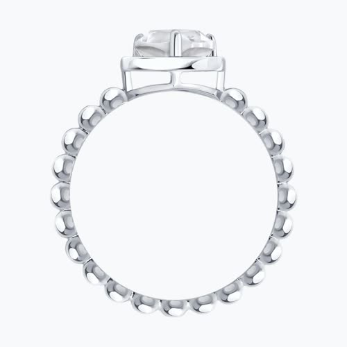 Кольцо из серебра с горным хрусталем из серебро — вид 3