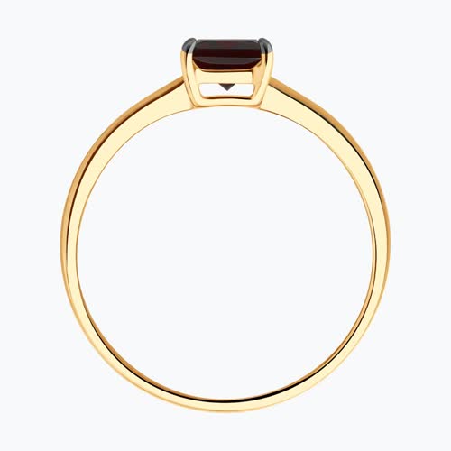 Кольцо из серебра с гранатом из серебро — вид 2