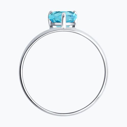 Кольцо из серебра с топазом из серебро — вид 3