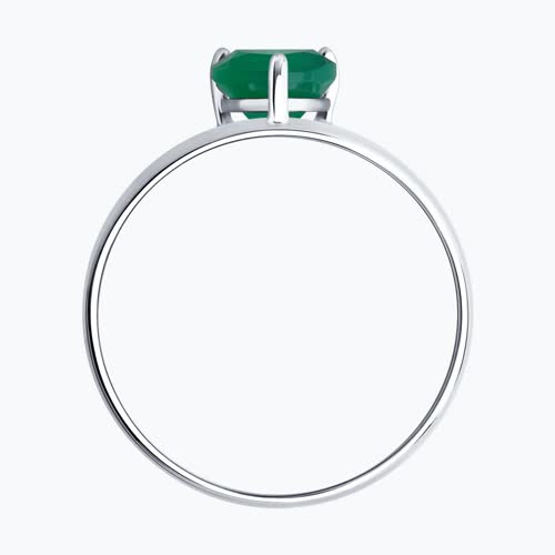 Кольцо из серебра с агатом из серебро — вид 3