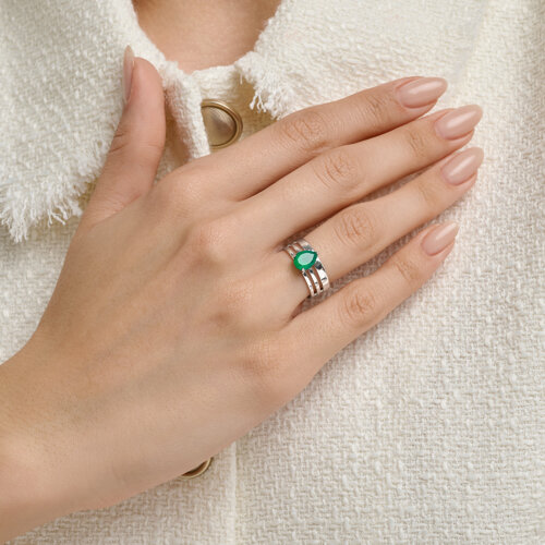 Кольцо из серебра с агатом из серебро — вид 4