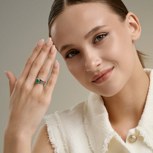 Кольцо из серебра с агатом из серебро — вид 5