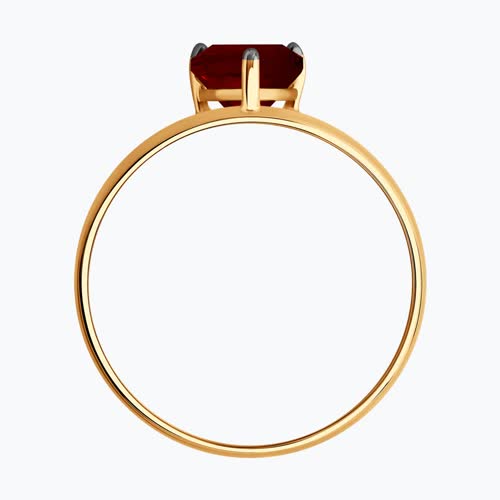 Кольцо из золочёного серебра с гранатом из серебро — вид 3