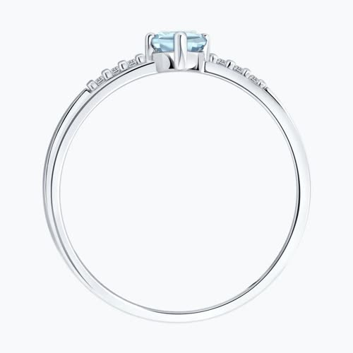 Кольцо из серебра с топазом и фианитами из серебро — вид 3