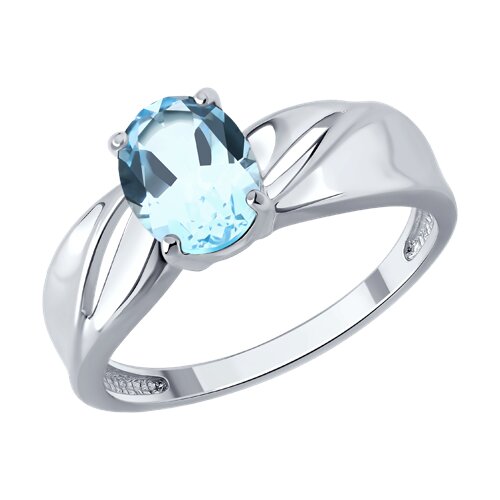 Кольцо из серебра с топазом - видео на модели