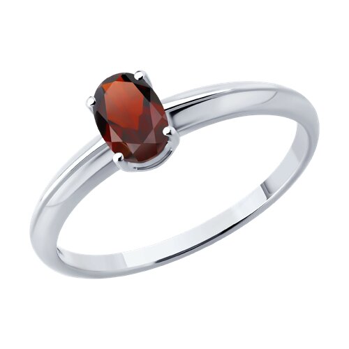 Кольцо из серебра с гранатом - видео на модели