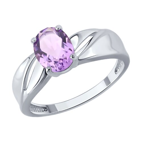 Кольцо из серебра с аметистом - видео на модели