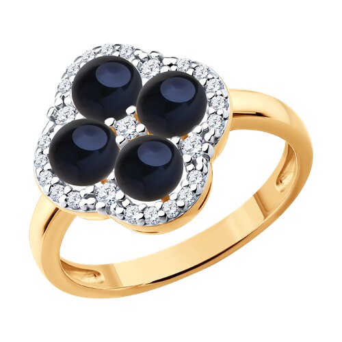 Кольцо из золочёного серебра с жемчугом и фианитами - видео