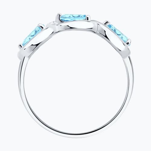 Кольцо из серебра с топазами из серебро — вид 2