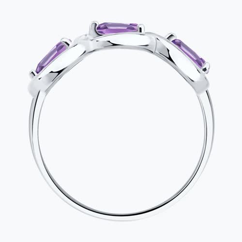 Кольцо из серебра с аметистами из серебро — вид 2