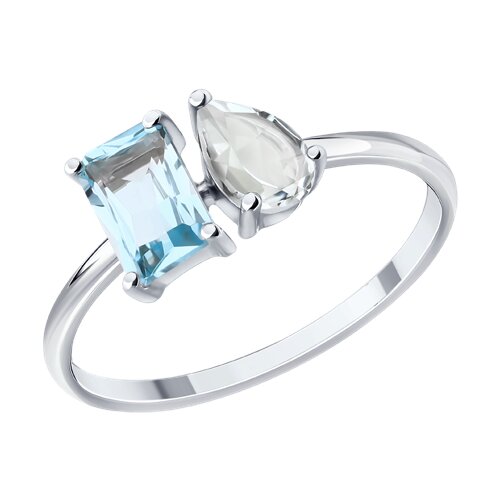 Кольцо из серебра с полудрагоценными вставками - видео на модели